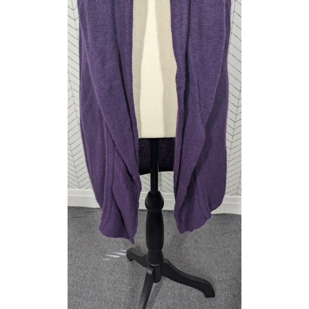 Cynthia Rowley Sweater Womens Small Purple Cashmere Open Cardigan Flowy Ethereal - Picture 5 of 12
